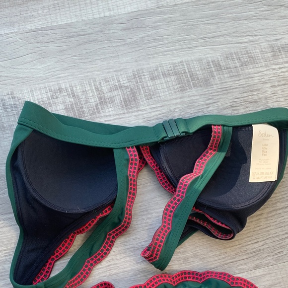 Boden Dark Green Bikini Set, top is size 4 snd bottom is size 8. - Picture 3 of 6